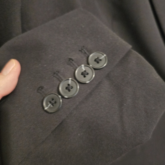 WORTHINGTON Black Womens Blazer 1 Button Closure Single Breasted Jacket Size 14 - Picture 13 of 17